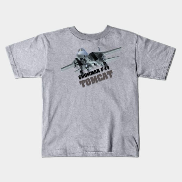 F-14 "Tomcat" Kids T-Shirt by Caravele